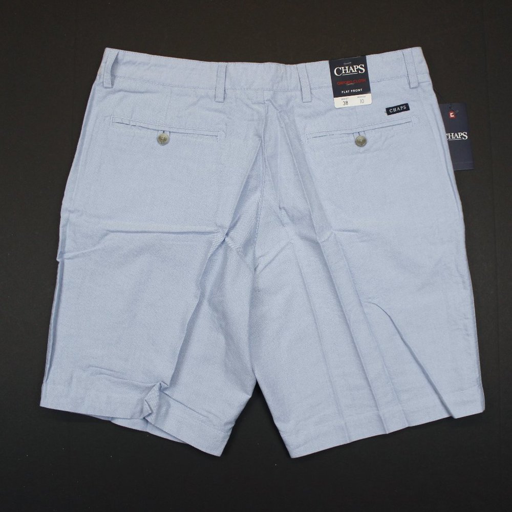 Chaps Oxford Cloth Flat Front Shorts - 38
